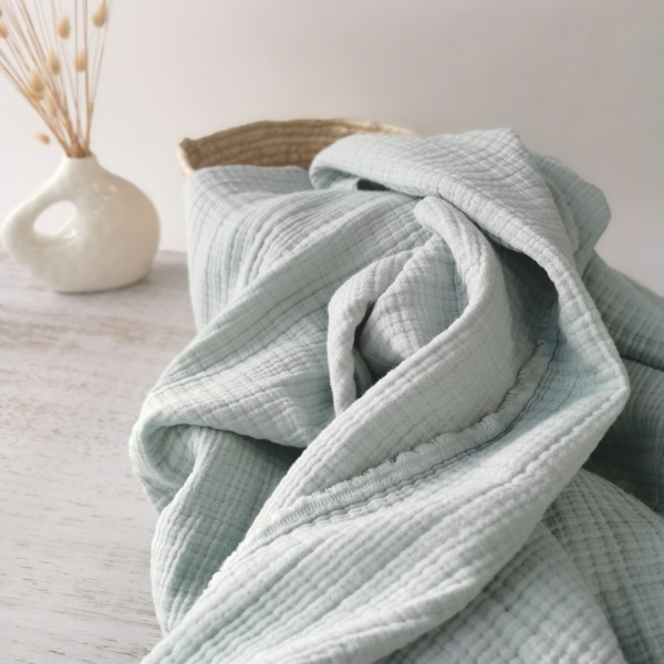 Musselindecke 150 x 200 cm aus 6-lagigem Musselin  mint