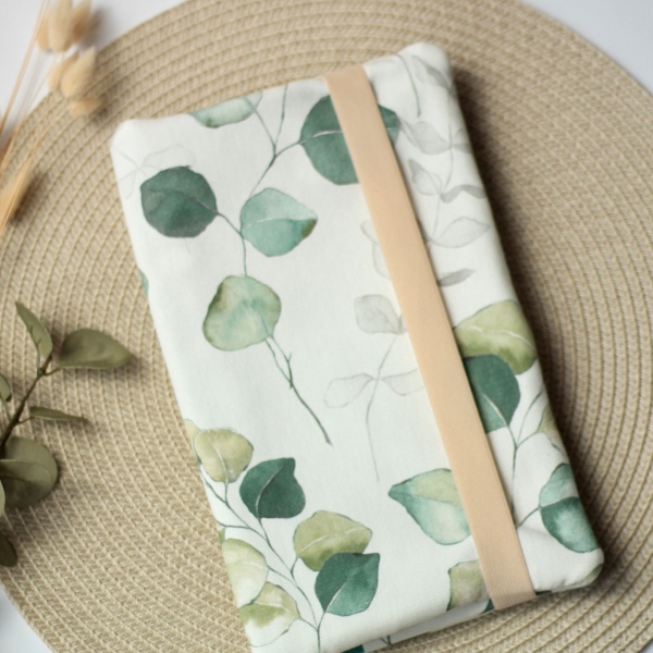 Wickeltasche beige grün Eukalyptus - Windeltasche 