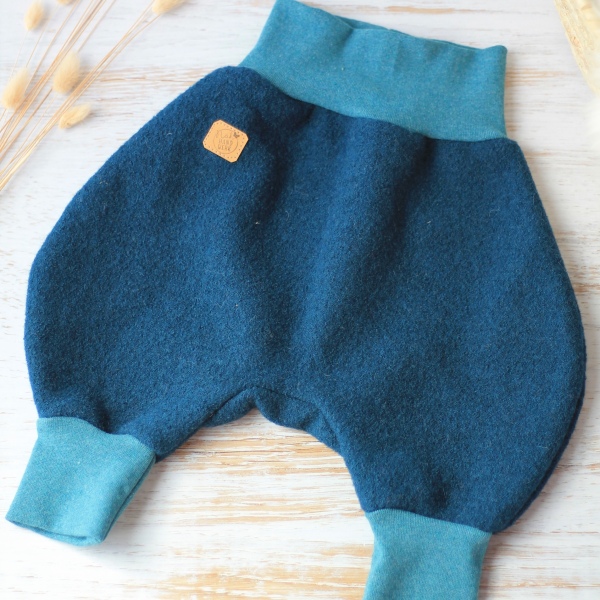 Walkhose blaupetrol – Ungefütterte Walkhose aus 100% Schurwolle 